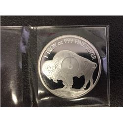 One Troy Ounce .999 Silver Buffalo Coin