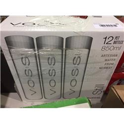 case of 12 Voss bottles water