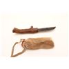 Image 1 : NATIVE INDIAN OBSIDIAN KNIFE
