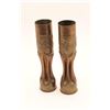 Image 2 : PAIR OF 'TRENCH ART' VASES