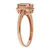 Image 2 : 1.22 ctw Morganite and Diamond Ring - 10KT Rose Gold