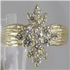 Image 1 : 1.00 ctw Diamond Cluster Ring - 14KT Yellow Gold