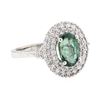 Image 1 : 2.19 ctw Alexandrite And Diamond Ring - 14KT White Gold