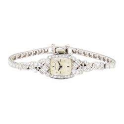 2.10 ctw Diamond Hamilton Lady's Wrist Watch - Platinum