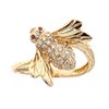 Image 1 : 0.01 ctw Ruby and Diamond Ring - 14KT Yellow Gold