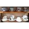 Image 1 : LOT OF 8 ENGLISH BONE CHINA TEACUPS/SAUCERS