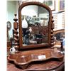 Image 1 : ANTIQUE BARLEY TWIST GENTLEMAN'S MIRROR