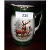 Image 1 : VICTORIAN PORCELAN PITCHER W/ELK MOTIF