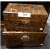 Image 1 : PAIR ASIAN CARVED WOOD BOXES