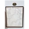 Image 1 : FRAMED MAP THE AVON RING W/BRASS PLAQUE