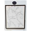 Image 1 : FRAMED MAP THE FOUR COUNTIES RING W/BRASS PLAQUE