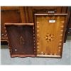 Image 1 : TWO WOOD SERVING TRAYS