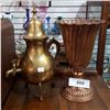 Image 1 : BRASS TEAPOT & COPPER VASE