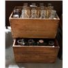 Image 1 : TWO VINTAGE CRATES W/MILK BOTTLES