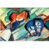 Image 1 : FRANZ MARC German 1880-1916 Gouache Horses