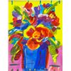 Image 1 : PETER MAX American b.1937 Gouache Flower