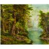 Image 1 : IRENE CAFIERI Oil on Canvas Forest Landscape