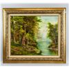Image 2 : IRENE CAFIERI Oil on Canvas Forest Landscape