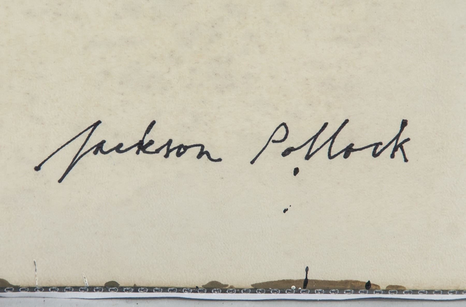 JACKSON POLLOCK US 1912 1956 Mixed Media On Paper jackson-pollock-us-1912-1956-mixed-media-on-paper