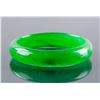 Image 1 : Emerald Green Hardstone Carved Bangle