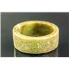 Image 1 : Chinese Hetian Green Jade Carved Taotie Bangle