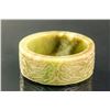 Image 2 : Chinese Hetian Green Jade Carved Taotie Bangle