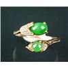 Image 1 : aChinese Lady's Ring 18K Gold with Green Jadeite