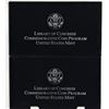 Image 2 : U.S. 2000-P Library of Congress Silver $1 Commems Proof & Business Strike W/Box & COA