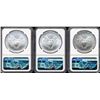 Image 2 : U.S. 2005, 2006 & 2007 $1 American Silver Eagles NGC MS69