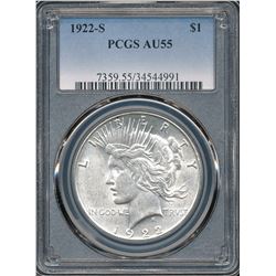 1922-S Peace Dollar PCGS AU55