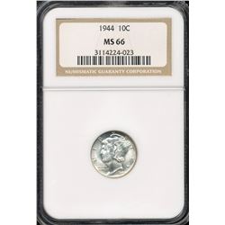 U.S. 1944 Mercury Dime NGC MS66