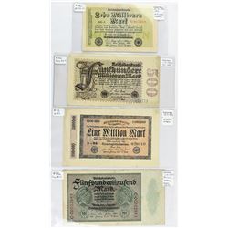 Gemany Lot of (4)  1923 Notes