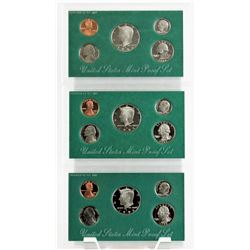 U.S. 1994, 1995 & 1996 Proof Sets