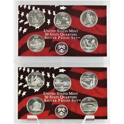 U.S. 2004 & 2005 50 States Quarters Silver Proof Sets