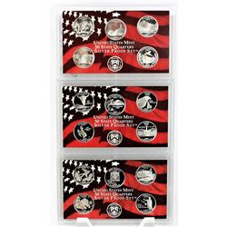 U.S. 2006, 2007 & 2008 50 States Quarters Silver Proof Sets