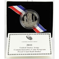 U.S. 2001 Army Commemorative Coin Program Proof Clad Half Dollar with Original Box and COA