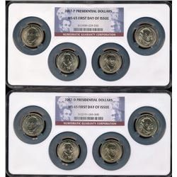 U.S. 2007- P & D Presidential Dollars NGC MS65 First Day of Issue