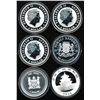 Image 2 : Lot of (6) 1 oz Silver Rounds From Around the World