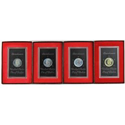 U.S.  1971 - 1974-S Eisenhower Proof Silver Dollars W/ Original Mint Slabs/Packaging
