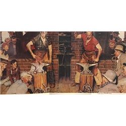 No Swimming - Norman Rockwell Lithograph