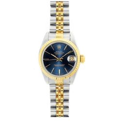 Rolex Datejust 18k Yellow Gold Navy Face