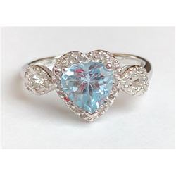 Dazzling Aquamarine Diamond Ring(cts)