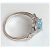 Image 2 : Dazzling Aquamarine Diamond Ring(cts)