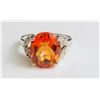 Image 1 : Stunning Hessonite Diamond Ring(cts)