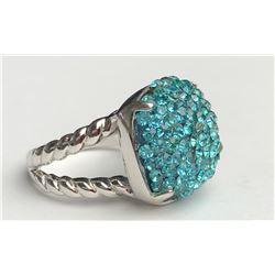 Classy Saphire Silver Ring(cts)