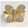 Image 1 : Elegant 18k Diamond Butterfly Ring(cts)