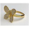 Image 2 : Elegant 18k Diamond Butterfly Ring(cts)