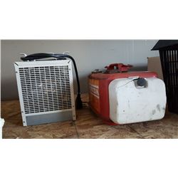 METAL BOAT GAS TANK AND SHOP HEATER