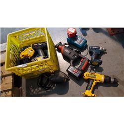 CRATE OF POWER TOOLS