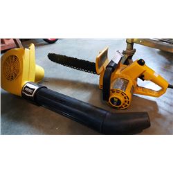 16" LUMBERJACK ELECTRIC CHAINSAW AND LEAF BLOWER